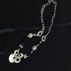 Chicos Black and silver statement necklace